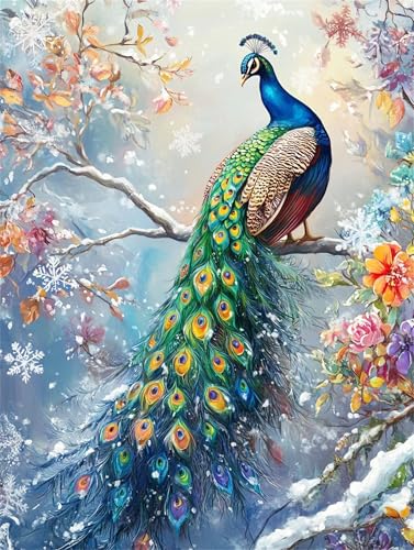 Grüner Pfau Winter Malen Nach Zahlen Erwachsene Ohne Rahmen,paint by numbers 40x50cm DIY malen nach zahlen leinwand Set mit Pinsel und Acrylfarben,Wanddekoration für Zuhause Grüner Pfau Winter Malen Nach Zahlen Erwachsene Ohne Rahmen,paint by numbers 40x50cm DIY malen nach zahlen leinwand Set mit Pinsel und Acrylfarben,Wanddekoration für Zuhause von Muaor