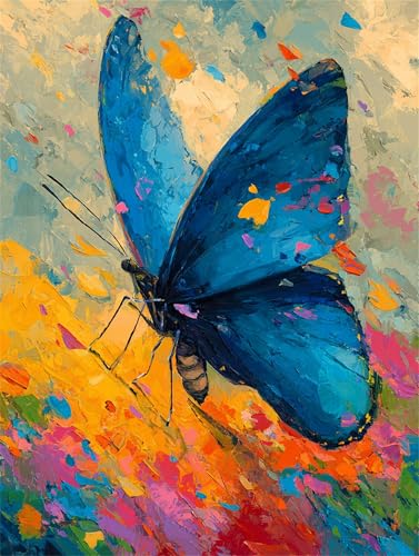 Malen Nach Zahlen Erwachsene Set Blauer Schmetterling Regen,malen nach zahlen mit Rahmen für Erwachsene und Anfänger,DIY Ölgemälde Leinwand Set Mit Pinseln Acrylpigment,Heimdekoration Geschenk 50x65cm Malen Nach Zahlen Erwachsene Set Blauer Schmetterling Regen,malen nach zahlen mit Rahmen für Erwachsene und Anfänger,DIY Ölgemälde Leinwand Set Mit Pinseln Acrylpigment,Heimdekoration Geschenk 50x65cm von Muaor