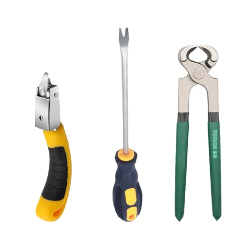 3-teiliges Heftklammerentferner-Werkzeug-Set – Nagel- und Reißzwecken-Abzieher-Set mit Endschneidezange, V- und U-Spitzenheber – robuste Befestigungswerkzeuge für Möbel, Böden, Wände (Walnussklemmen + 3-teiliges Heftklammerentferner-Werkzeug-Set – Nagel- und Reißzwecken-Abzieher-Set mit Endschneidezange, V- und U-Spitzenheber – robuste Befestigungswerkzeuge für Möbel, Böden, Wände (Walnussklemmen + von Mucee