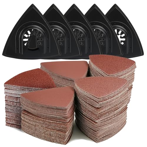 150 Blatt Schleifpapier Set, Multitool Schleifplatte für Delta-Schleifer, 5 Dreieck-Schleifscheiben, inklusive 60/80/120/180/240er Körnung, für Deltaschleifer, Dreieckschleifer 150 Blatt Schleifpapier Set, Multitool Schleifplatte für Delta-Schleifer, 5 Dreieck-Schleifscheiben, inklusive 60/80/120/180/240er Körnung, für Deltaschleifer, Dreieckschleifer von Mucek