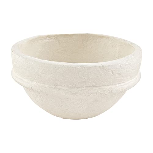 Mud Pie Schale aus Pappmaché, klein, 7,6 x 12,7 cm Durchmesser, Weiß von Mud Pie