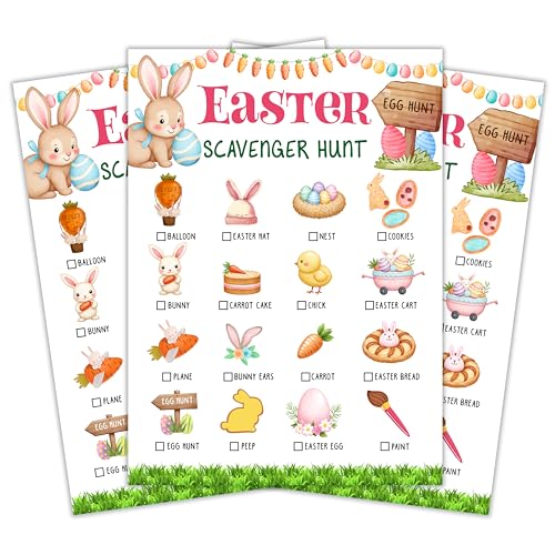Ostern Schnitzeljagd Karten, Suchen und Finden Campingspiele, Osterhasen Schatzsuche Spiel, Outdoor Schnitzeljagd Spiel für Erwachsene, Ostereiersuche Spiele, Frühling Ostern Party Dekorationen -07 Ostern Schnitzeljagd Karten, Suchen und Finden Campingspiele, Osterhasen Schatzsuche Spiel, Outdoor Schnitzeljagd Spiel für Erwachsene, Ostereiersuche Spiele, Frühling Ostern Party Dekorationen -07 von Mueddur