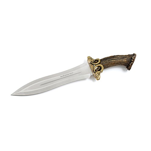 Luxus-Messer Muflonrad MUFLON-26L, Messing-Handschutz mit Jagddetails verziert, MOVA-Klinge 26 cm Luxus-Messer Muflonrad MUFLON-26L, Messing-Handschutz mit Jagddetails verziert, MOVA-Klinge 26 cm von Muela