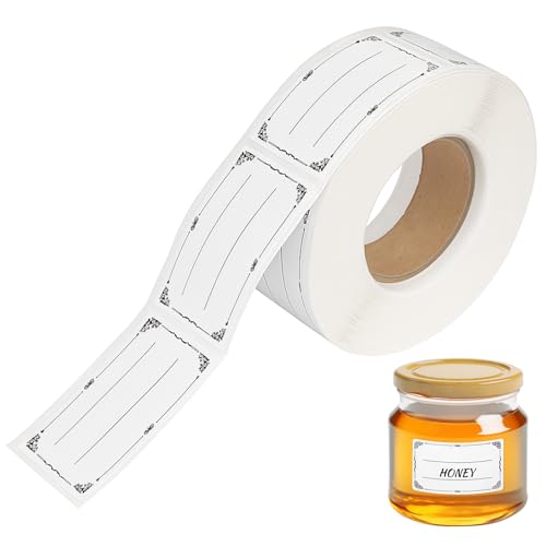 600 selbstklebende Etiketten, wasserdicht und ölbeständig, personalisierte Etiketten, geeignet für Marmeladengläser, Einmachgläser, Gefrier- und Tiefkühlkost. von Muexoee