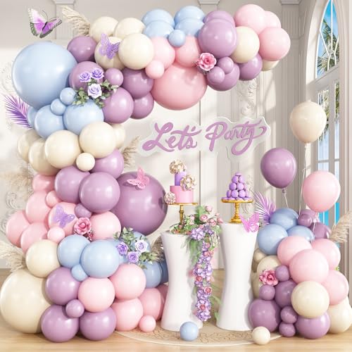 Ballonbogen-Set, Luftballon-Girlande, für Babyparty, Hochzeit, Junggesellinnenabschied, Dekorationen (Pink Blue Pruple) von Mufeomus