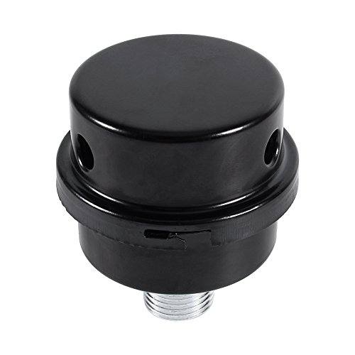 Gewindeanschluss Luftkompressor Schalldämpfer Filter Schalldämpfer Schwarz Metall Ansaugfilter Schalldämpfer für ölfreien Luftkompressor 1/2 zoll von Mugast