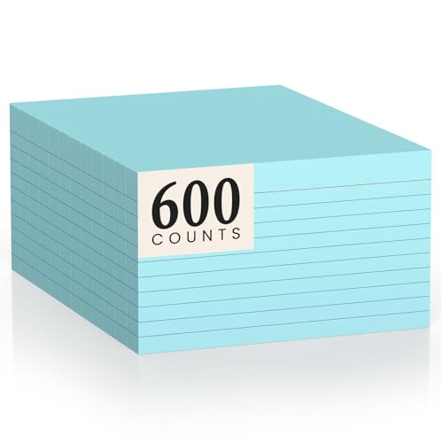 Karteikarten, 600 Stück, 7,6 x 12,7 cm, blau liniert, ideal zum Lernen und To-Do-Liste, tragbare Notizkarten für Schüler und Lehrer, Lernkarten-Stil für Zuhause, Büro oder Schule Karteikarten, 600 Stück, 7,6 x 12,7 cm, blau liniert, ideal zum Lernen und To-Do-Liste, tragbare Notizkarten für Schüler und Lehrer, Lernkarten-Stil für Zuhause, Büro oder Schule von MuiAng