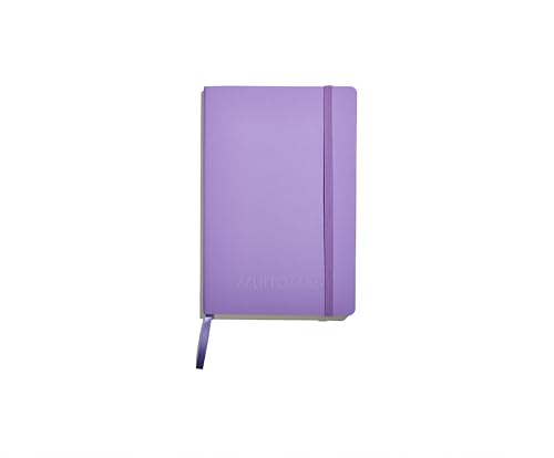 Muitomas, Block Notes A5, Notizbuch für Büro, mit weichem Einband, Innentasche und Gummibandverschluss, 120 linierte Blätter, 13 x 21 cm, Lila Muitomas, Block Notes A5, Notizbuch für Büro, mit weichem Einband, Innentasche und Gummibandverschluss, 120 linierte Blätter, 13 x 21 cm, Lila von Muitomas