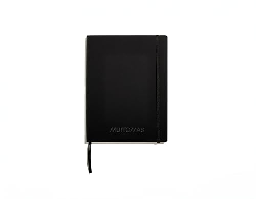 Muitomas, Block Notes Large, Notizbuch für Büro, mit weichem Einband, Innentasche und Gummibandverschluss, 120 linierte Blätter, 19 x 25 cm, Schwarz Muitomas, Block Notes Large, Notizbuch für Büro, mit weichem Einband, Innentasche und Gummibandverschluss, 120 linierte Blätter, 19 x 25 cm, Schwarz von Muitomas