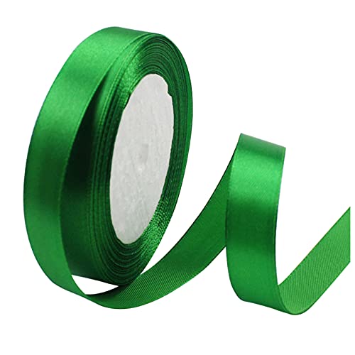 Muium(TM) Satinband Grün 15mm, 22 Meters Matt Glänzendes Geschenkband Dekoration Geschenkband breit Schleifenband, Stoffband für Hochzeit, Taufe und Geburtstag Geschenke von Muium(TM)