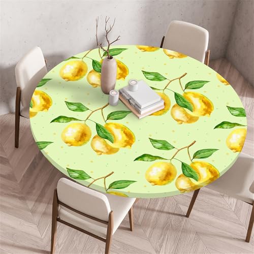 Muiuou Tischdecke Outdoor Rund, Drucken Rund Tischdecken Antifouling Abwaschbar Polyester Tischtuch, Dauerhaft Kratzfest für Wohnzimmer Esszimmer Garten Dekoration (Durchmesser 100cm,Stil 2) von Muiuou