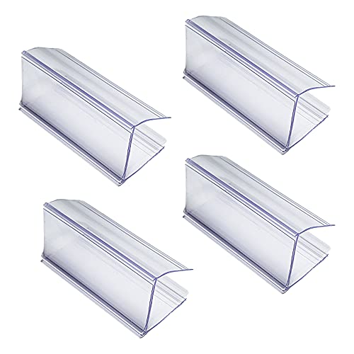 100 Stück Etikettenhalter aus Kunststoff Transparent Preisschildhalter Preisschild für Holzregal 100 Stück Etikettenhalter aus Kunststoff Transparent Preisschildhalter Preisschild für Holzregal von Muka