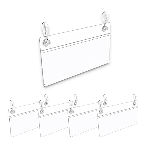 Muka 100 Stück Etikettenhalter doppelte hängende Schnalle Kunststoff Einzelhandelspreis Hängeschild für Regale- 8 cm x 5,5 cm Muka 100 Stück Etikettenhalter doppelte hängende Schnalle Kunststoff Einzelhandelspreis Hängeschild für Regale- 8 cm x 5,5 cm von Muka