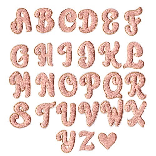 Muka 27 Stück Letter Patches Chenille Buchstaben zum Aufbügeln Buchstaben Patch für Kleidung DIY Zubehör von Muka