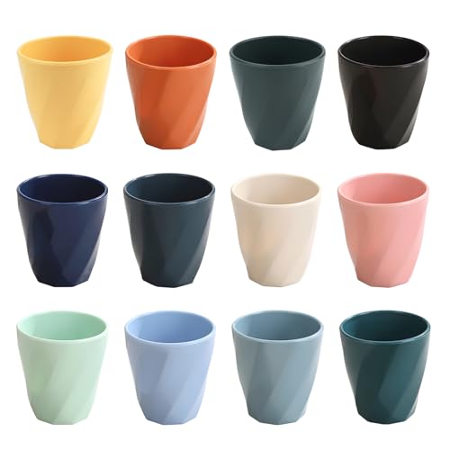 Mulaibdin 12 Stück Plastikbecher Mehrweg, Trinkbecher Kinder Plastik BPA Frei, Unbreakable Camping Tasse, Bunt Partybecher Hartplastik, Kunststoffbecher Set 270ml für Kaffee,Milch,Getränke Mulaibdin 12 Stück Plastikbecher Mehrweg, Trinkbecher Kinder Plastik BPA Frei, Unbreakable Camping Tasse, Bunt Partybecher Hartplastik, Kunststoffbecher Set 270ml für Kaffee,Milch,Getränke von Mulaibdin