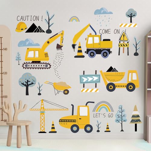 Mulaibdin Wandtattoo Kinderzimmer Junge, Wandtattoo Bagger Traktor für Kinderzimmer, Wandsticker Baustelle Wasserfest, Bulldozer Kinderzimmer Deko Wand, Wandaufkleber Babyzimmer Junge Mulaibdin Wandtattoo Kinderzimmer Junge, Wandtattoo Bagger Traktor für Kinderzimmer, Wandsticker Baustelle Wasserfest, Bulldozer Kinderzimmer Deko Wand, Wandaufkleber Babyzimmer Junge von Mulaibdin