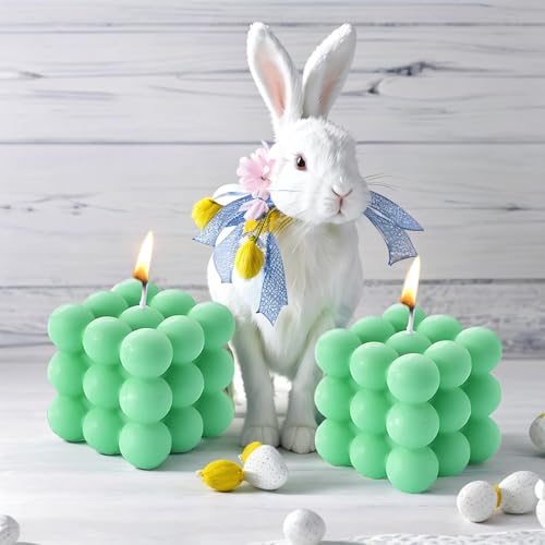 2 Stück Handgemacht Bubble Kerze Candle, Natürlich und Wohlriechend Duftkerze Kerzen, Natürlichem Sojawachs Deko Handmade Kerze für Geburtstag, Valentinstag, Thanksgiving, Weihnachten (green+green) 2 Stück Handgemacht Bubble Kerze Candle, Natürlich und Wohlriechend Duftkerze Kerzen, Natürlichem Sojawachs Deko Handmade Kerze für Geburtstag, Valentinstag, Thanksgiving, Weihnachten (green+green) von Mulomir