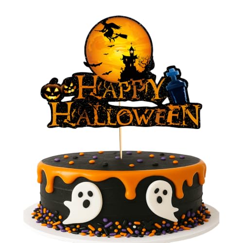 Halloween Kuchen Dessert Lebensmittel Dekoration Topper (Witch) von Mulomir