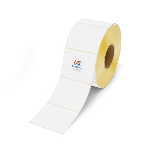 Multi-Shopping Thermo Etiketten Eco 50 x 40 mm - 400 Stück je Rolle - Kern: 40 mm -permanent haftend, Thermodirekt Selbstklebend Waagen Etiketten (10) von Multi-Shopping
