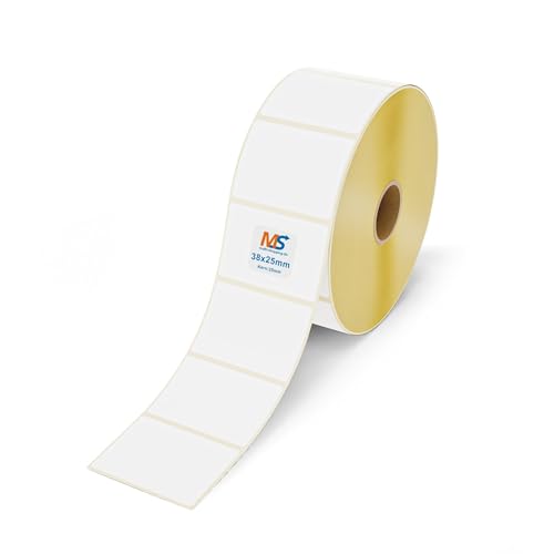 Multi-Shopping Thermo Top Etiketten 38 x 25 mm - 2580 Stück je Rolle - Kern: 25 mm -permanent haftend, Thermodirekt Selbstklebend von Multi-Shopping