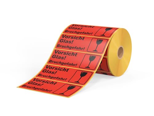 Multi-Shopping Warnetiketten auf Rolle - Vorsicht Glas Bruchgefahr - 105 x 37 mm - 1000 Stück je Rolle - Kern: 25 mm Paketaufkleber Multi-Shopping Warnetiketten auf Rolle - Vorsicht Glas Bruchgefahr - 105 x 37 mm - 1000 Stück je Rolle - Kern: 25 mm Paketaufkleber von Multi-Shopping