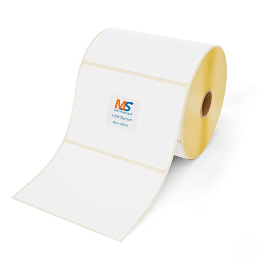 Warenpostetiketten Thermoetiketten Top 100 x 70 mm - 1000 Stück je Rolle - Kern: 25 mm -permanent haftend, Thermodirekt Selbstklebend Multi-Shopping (5) von Multi-Shopping