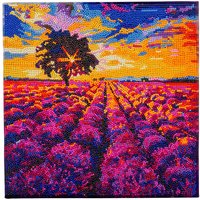 Diamond Painting "Crystal Art Kit", 30 x 30 cm - Lavender Field von Craft Buddy