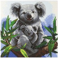 Diamond Painting "Crystal Art Kit" - Cuddly Koalas von Multi
