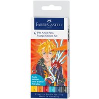 Faber-Castell Pitt Artist Pen Manga Shônen Set, 6 Stifte von Faber-Castell