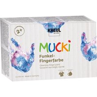 MUCKI Funkel-Fingerfarbe, 6er-Set von Multi