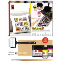 Marabu Soft Linol Print & Colouring-Set, 7-tlg. von Multi