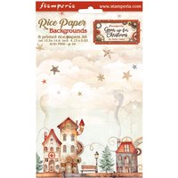 Motiv-Strohseide Backgrounds  "Gear up for Christmas" von Stamperia