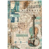 Motiv-Strohseide "Music - Violin" Motiv-Strohseide "Music - Violin" von Stamperia