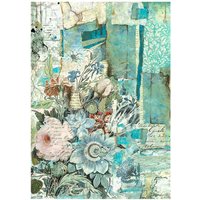 Motiv-Strohseide "Wonderland" - Floral Corner Motiv-Strohseide "Wonderland" - Floral Corner von Stamperia