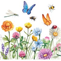 Serviette "Bunte Blumenwiese" - 20 Stück von ambiente