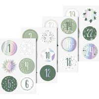 Sticker Adventszahlen - Silber irisierend von Multi