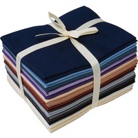 Stoffpaket Patchy Uni "Lavendel-Braun-Natur-Weiß", 17 Zuschnitte von Multi