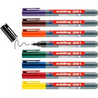 edding 361 Whiteboard Marker "Rundspitze", 1 mm - 8er-Set von Multi