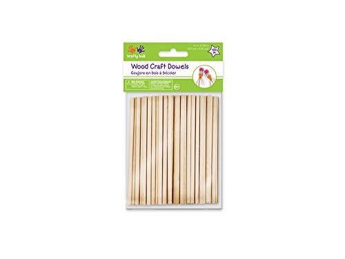 Multicraft Imports Holz Craft Dübeln 10,2 cm – Naturkohle 1/20,3 cm 100/Pkg von Multicraft Imports