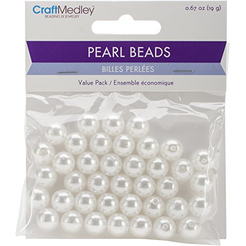 Multicraft Imports Perlen (40 Pack), 10 mm, weiß von Multicraft
