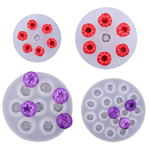 Mulukaya 4 Stück Heidelbeere Himbeere Epoxidharz Silikonformen Beeren Gießformen Schmuckherstellung Werkzeuge für DIY Handwerk Schlüsselanhänger Halskette Ohrring Anhänger Kerze Dekoration Projekt Mulukaya 4 Stück Heidelbeere Himbeere Epoxidharz Silikonformen Beeren Gießformen Schmuckherstellung Werkzeuge für DIY Handwerk Schlüsselanhänger Halskette Ohrring Anhänger Kerze Dekoration Projekt von Mulukaya
