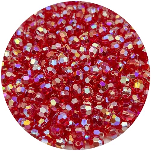 Mulutoo 1000 Stück 6 mm AB Farbe Kristall Acryl Perlen Runde facettierte Kristall Kunststoff Perlen Abstandshalter Perlen für Schmuckherstellung, Armbänder, Halsketten, Ohrringe, Windspiele, Mulutoo 1000 Stück 6 mm AB Farbe Kristall Acryl Perlen Runde facettierte Kristall Kunststoff Perlen Abstandshalter Perlen für Schmuckherstellung, Armbänder, Halsketten, Ohrringe, Windspiele, von Mulutoo