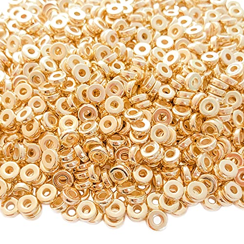 Mulutoo 1200 Stück 6 mm Gold Flache Scheiben Abstandshalter Perlen Runde CCB Rondelle Perlen Abstandhalter für Armband Halskette Schmuck DIY Handwerk Herstellung Mulutoo 1200 Stück 6 mm Gold Flache Scheiben Abstandshalter Perlen Runde CCB Rondelle Perlen Abstandhalter für Armband Halskette Schmuck DIY Handwerk Herstellung von Mulutoo