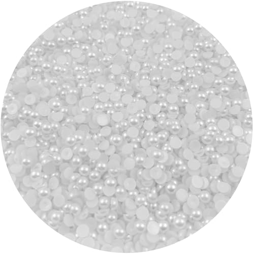 Mulutoo 4000 Stück 5 mm flache Rückseite, Perlen für Bastelarbeiten, Schmuck, Scrapbooking, runde Halbperlen mit flacher Rückseite, halbe Perlen für Bastelprojekte, Schmuckherstellung, Schuhe, Tassen, Mulutoo 4000 Stück 5 mm flache Rückseite, Perlen für Bastelarbeiten, Schmuck, Scrapbooking, runde Halbperlen mit flacher Rückseite, halbe Perlen für Bastelprojekte, Schmuckherstellung, Schuhe, Tassen, von Mulutoo