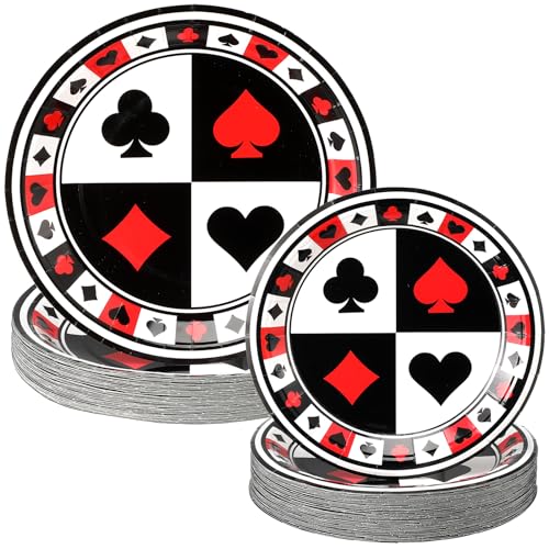Mumufy 100 Stück Casino Party Pappteller 127 cm Poker Dessert und 17,8 cm Spielkarte Speiseteller Las Vegas Partygeschenke für Casino Nacht Spielclub Geburtstag Poker Supplies Mumufy 100 Stück Casino Party Pappteller 127 cm Poker Dessert und 17,8 cm Spielkarte Speiseteller Las Vegas Partygeschenke für Casino Nacht Spielclub Geburtstag Poker Supplies von Mumufy