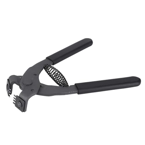 Handgehaltener Locher aus Kohlenstoffstahl für Lederhandwerk für Nähbegeisterte, Schwarzer Schaumstoff, 17 Cm, 4 Mm, 2 Zähne (4mm-4 Zähne) von Mumusuki