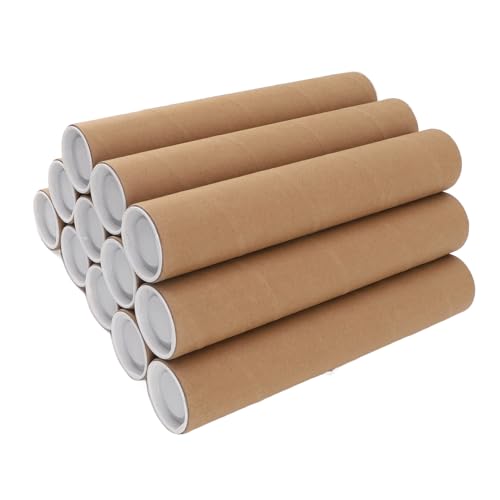 Mumusuki 12er-Pack Versandröhren, 2 X 16 Zoll Kraftpapier, Runde Versandtaschen aus Pappe für den Versand von Postern, Kunstdrucken, Karten, Blaupausen. Schützt Wertgegenstände, mit (5,3 Mumusuki 12er-Pack Versandröhren, 2 X 16 Zoll Kraftpapier, Runde Versandtaschen aus Pappe für den Versand von Postern, Kunstdrucken, Karten, Blaupausen. Schützt Wertgegenstände, mit (5,3 von Mumusuki