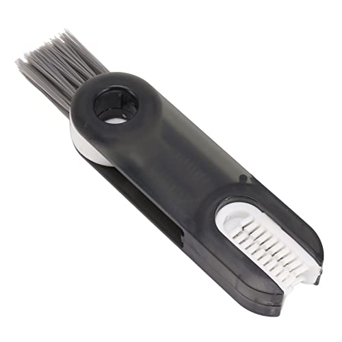 Mumusuki 3-in-1-Flaschendeckelbürste, Multifunktionale Fugenreinigungsbürste, Edelstahl-Wasserflaschen-Reinigungswerkzeuge für Becherdeckel, Bechermund, Ausguss, Spalten und Ecken (Grau) von Mumusuki