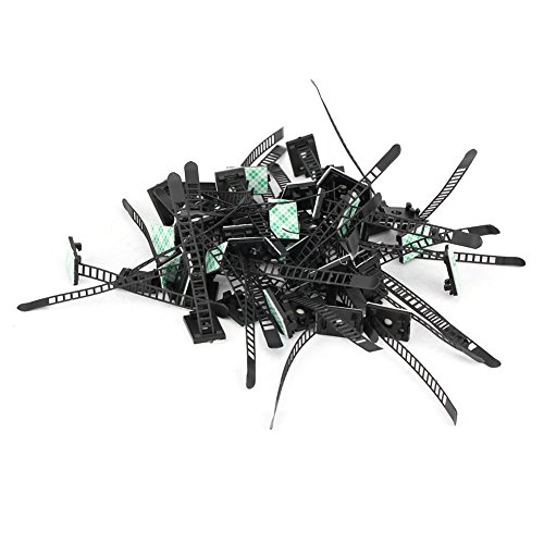 Mumusuki Einstellbare Clips 50pcs Selbst Kleber Kabeldraht-Krawattenklemmen Organizer mit Starken Kleberaufklebern für Auto-Home Office-Kabelmanagement Schwarz Weiß (BLACK) von Mumusuki