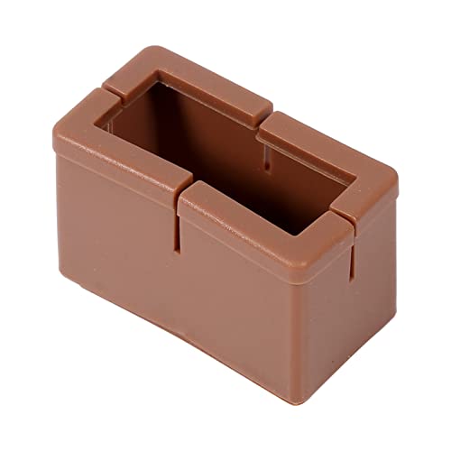 Mumusuki Packung mit 8 Rechteckigen Stuhlbein Holzbodenschutz, Nicht-Schlupfstuhl-Beinkappen mit Gummi-Sohle, Möbelfußpolster (Kaffeefarbe) von Mumusuki